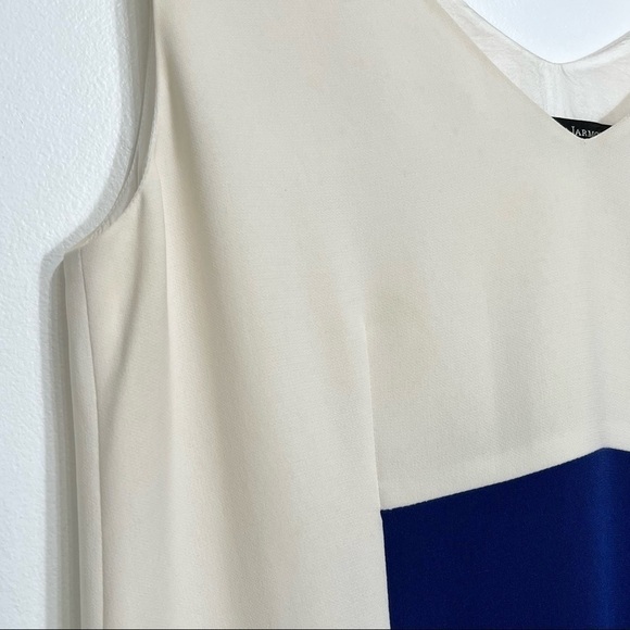 Tara Jarmon V-Neck Sleeveless Colourblock Shift Dress Size 38 - Picture 11 of 14